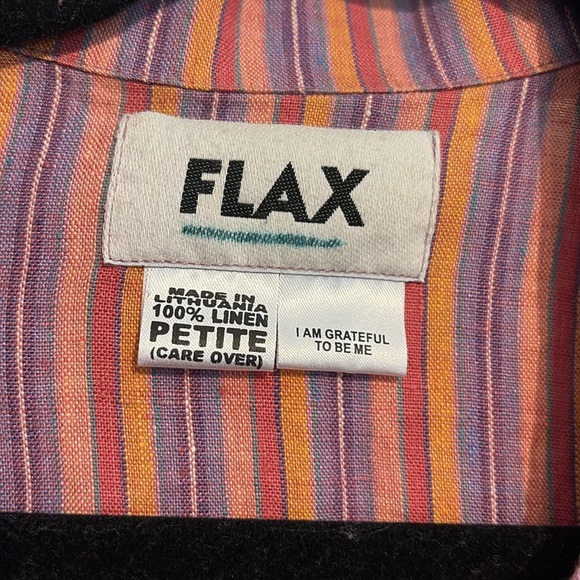 Flax women’s button up top - size petite (see measurement) - linen - Picture 2 of 5